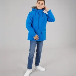 Vinterjakke med isolering og vandtæt overflade til Drenge Junior Holsey Elektrisk Blå